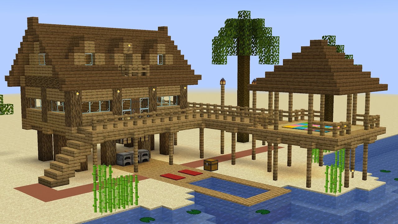 iMinecrafti How to build a beach ihousei YouTube