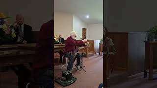 “Amazing Grace” played on the musical saw