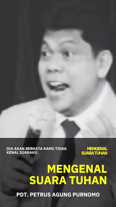 Mengenal Suara Tuhan - Pdt. Petrus Agung Purnomo