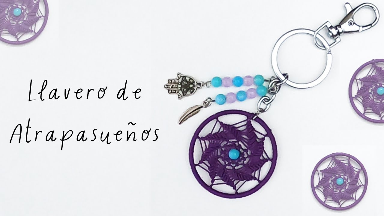DIY LLAVERO ATRAPASUEÑOS  TUTORIAL Super Fácil | DIY Dream Catcher Keychain Super Easy