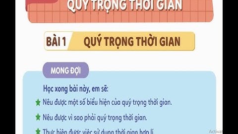 Đạo đức lớp 2 - Cánh diều - Bài 1: Quý trọng thời gian (tiết 1)