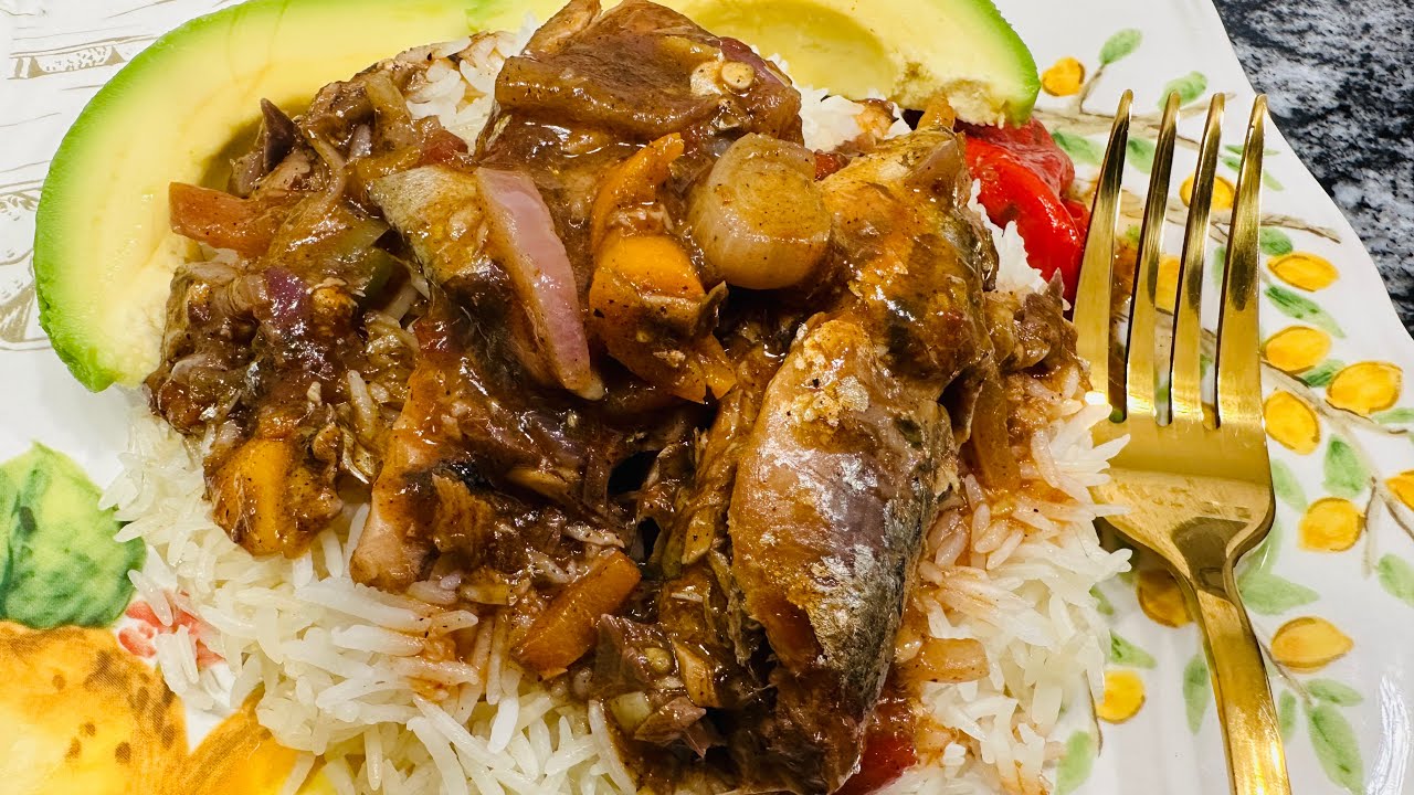 Cook With Me Jamaican Style Tin Mackerel In Jerk Sauce + White Rice