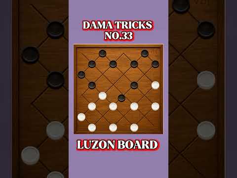 DAMA TRICKS NO 33 LUZON BOARD Damagame Trickshots Checkers Draughts