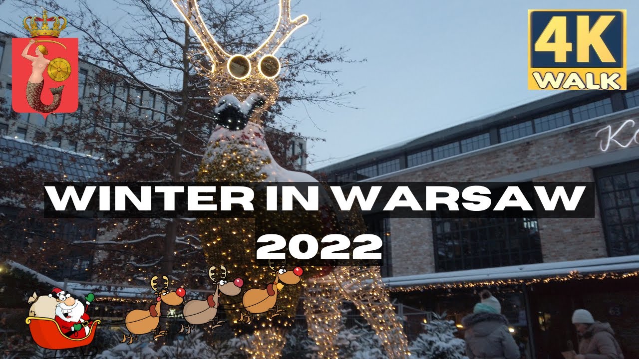 4k WALKING DOWNTOWN IN WARSAW | DECEMBER 13, 2022