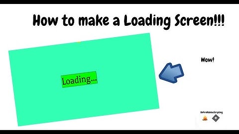 How to make a Loading Screen l Roblox Studio
