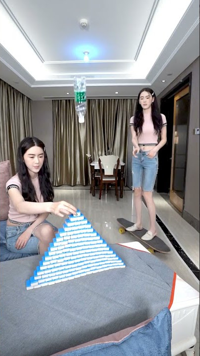 Amazing twin trick shots #140 Best of China #Shorts