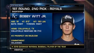 Kansas City Royals select Bobby Witt Jr - 2019 MLB Draft