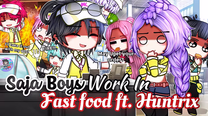 SAJA Boys Work In Fast Food ft. HUNTRIX | KPOP Demon Hunters | GLMM / GCMM | Gacha Club Mini Movie
