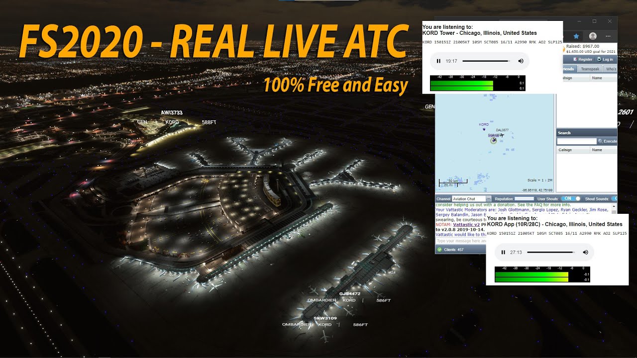 FS2020 Real Live ATC for free YouTube