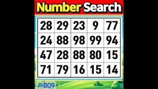 NumberSearch. Are you confident? 【Memory | Concentration | Brain training | Brain quiz】 #009