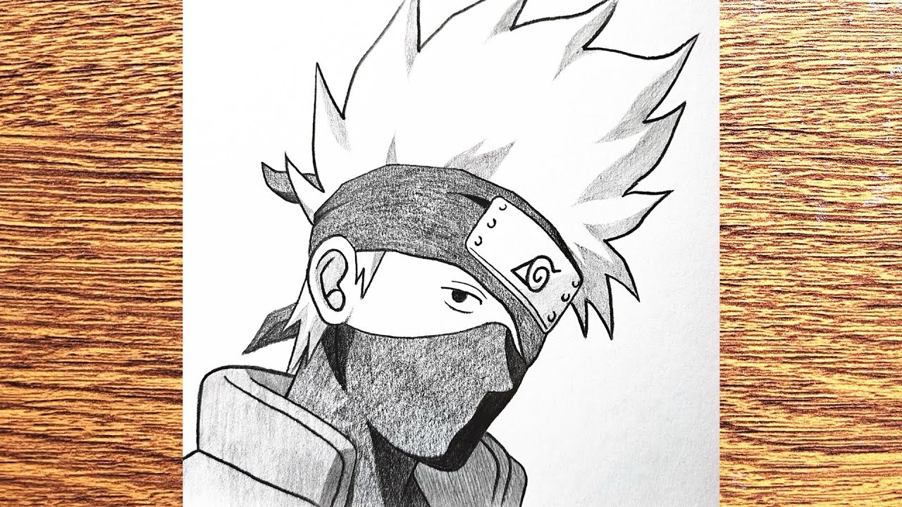 How to Draw Kakashi Hatake (Naruto) - Step by Step Tutorial | Anime Drawing Easy