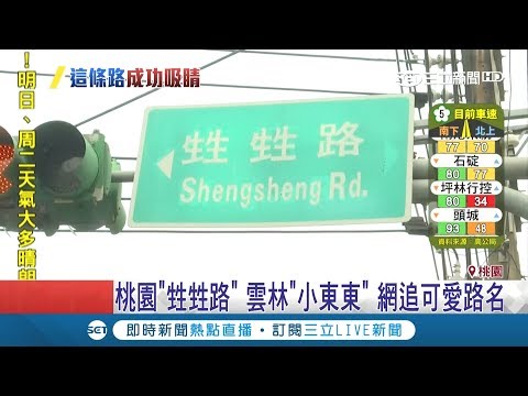 路名愛用可愛疊字 桃園"甡甡路"雲林"小東東"引發網友熱議｜記者 賴建志 張昱傑｜【LIVE大現場】20190407｜三立新聞台