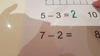 Maths: Subtraction on a number line