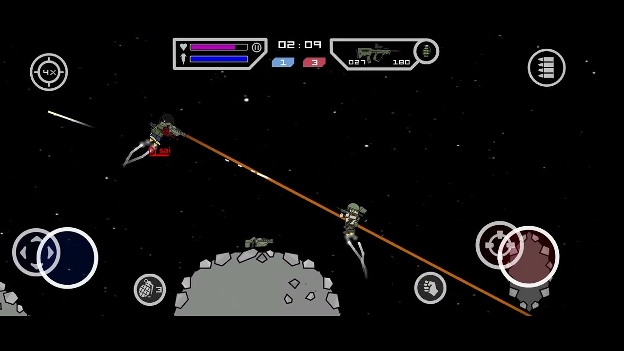 Mini militia Lunarcy Country match/I am killed 7 anime without 1 died/