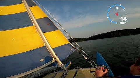 Hobie 16 First Time Flying a Hull