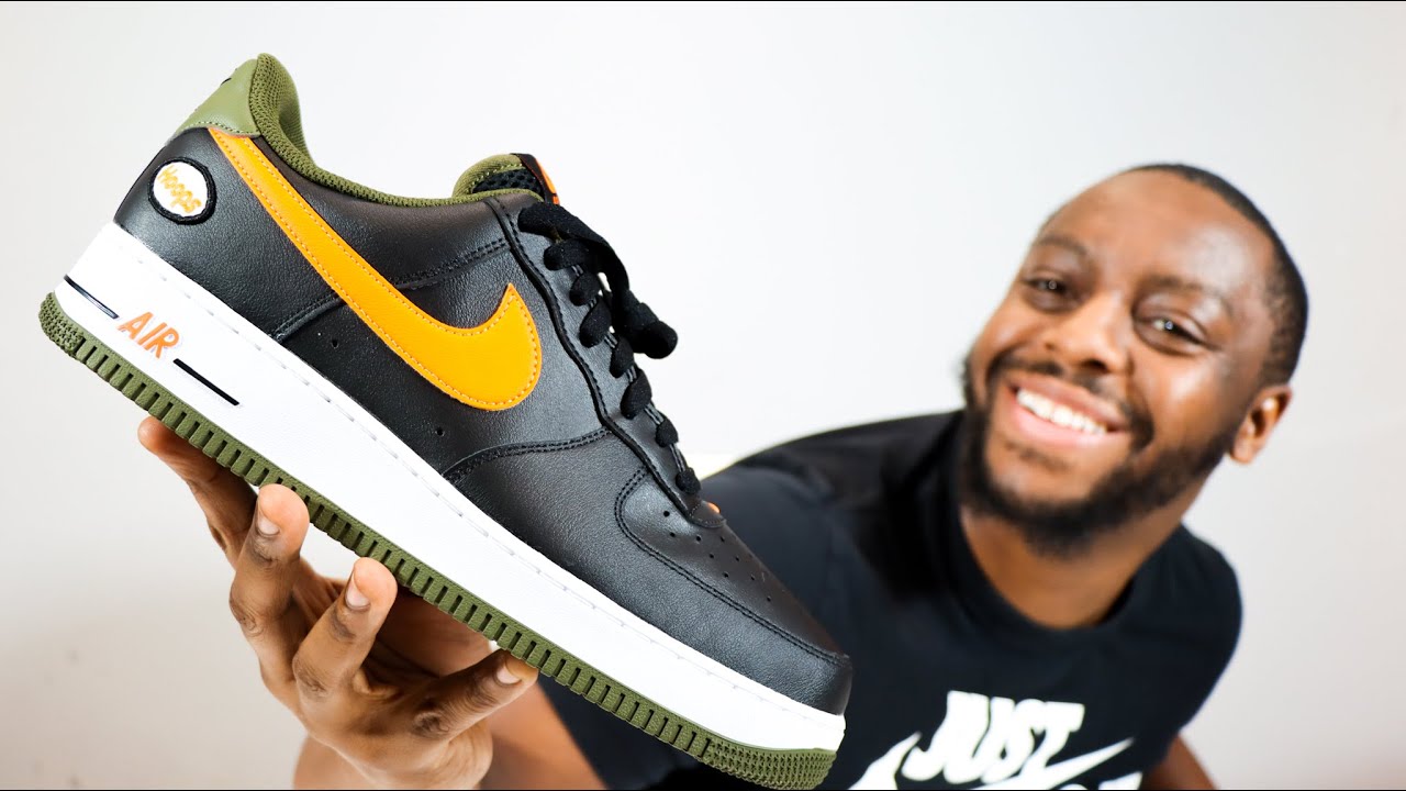 Nike Air Force 1 Hoops Black Orange Green On Foot Sneaker Review  QuickSchopes 298 Schopes DH7440 001 