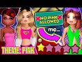 Im not allowed to wear pink in dress to impress  i failed roblox outfit challenge