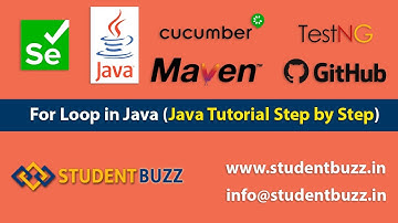 For Loop in Java || Java Tutorial Step by Step || StudentBuzz