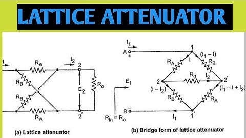 Symmetrical Lattice type attenuator in Telugu//Design Lattice type attenuator//network analysis//