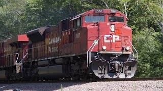 Canadian RRs Working in the US! See 4 trains with 3 Canadian EMDs