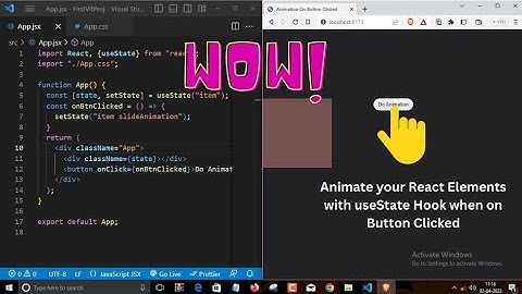 Animate Your React Elements with useState Hook in One Click!