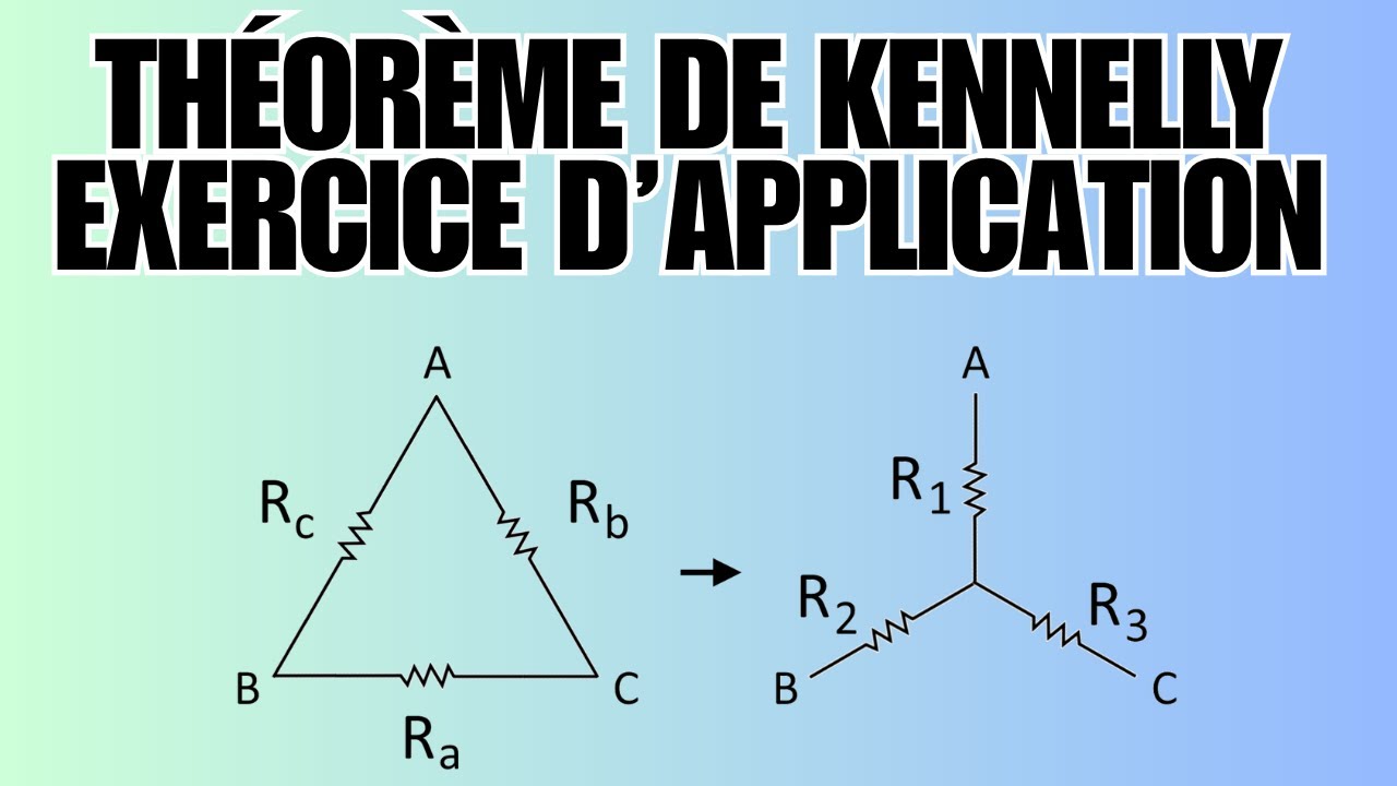 Théorème de Kennelly | EXERCICE D'APPLICATION | Transformation Étoile–Triangle (Δ–Y)