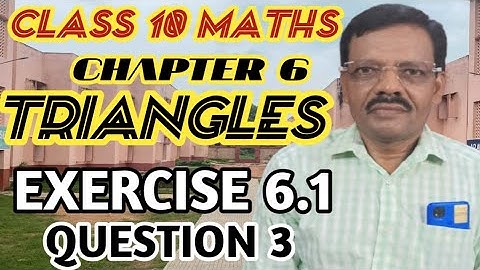 Class 10th Maths | Ex 6.1 Q3 | Chapter 6 | Triangles | NCERT