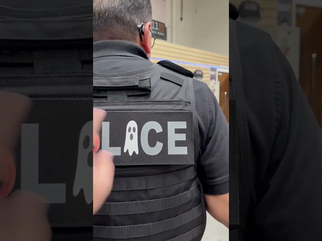 Spooky POLICE Patch 🎃 Your Carrier Wants a Halloween Costume! #Shorts