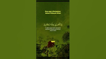 Doa agar ditetapkan dalam hidayah Allah #doa
