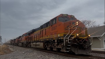 (4K 60FPS) 70MPH FULL BNSF Train in Mazon IL!