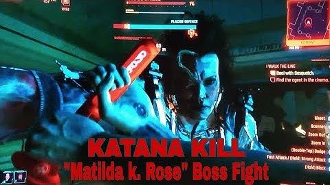 Cyberpunk 2077 Sasquatch "Matilda K. Rose" Boss Fight || Katana kill || PlayStation 4