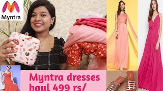 *HUGE* MYNTRA DRESSES TRY ON HAUL | PRE WEDDING / MATERNITY SHOOT / COCKTAIL PARTY / EVENING GOWN |