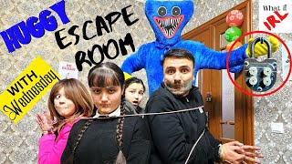 Can We Escape The Poppy Playtime Huggy Wuggy Escape Room With Wednesday Addams