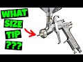 What size tip for hydro dipping hvlp spray guns?