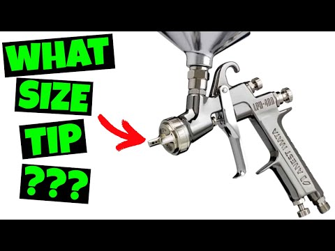 What size tip for hydro dipping hvlp spray guns?