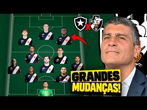 VEJA A ESCALAÇÃO DO VASCO PRO JOGO CONTRA O BOTAFOGO! quem vai substituir o andres gomez?