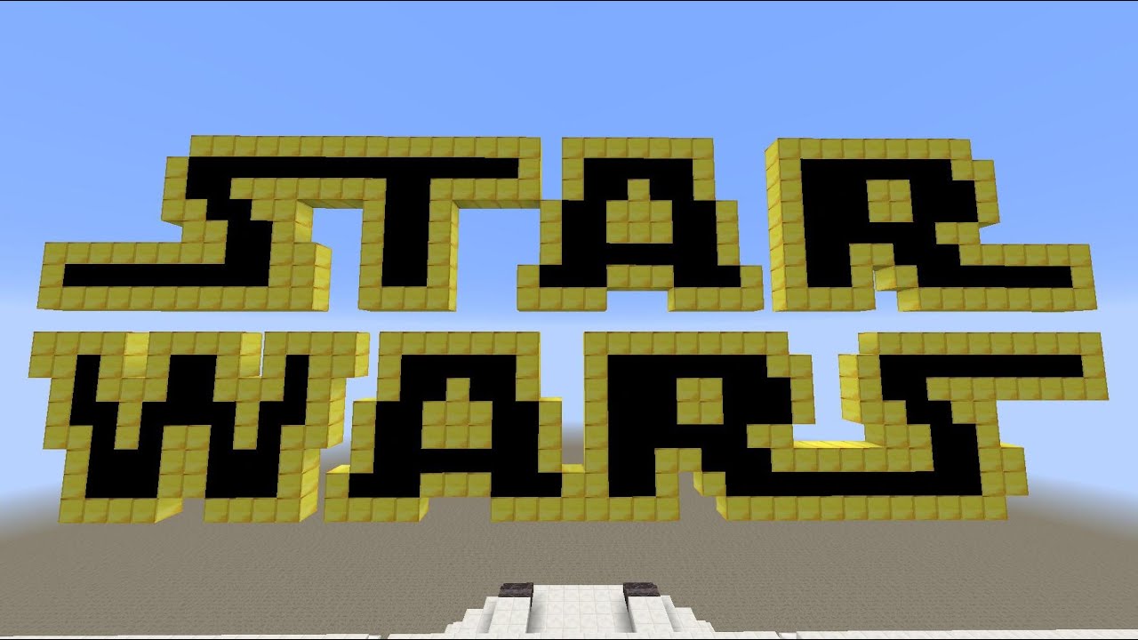 Minecraft Pixel Art Logo Star Wars Par Trd Fr Youtube