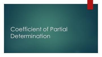 Coefficient of Partial Determination