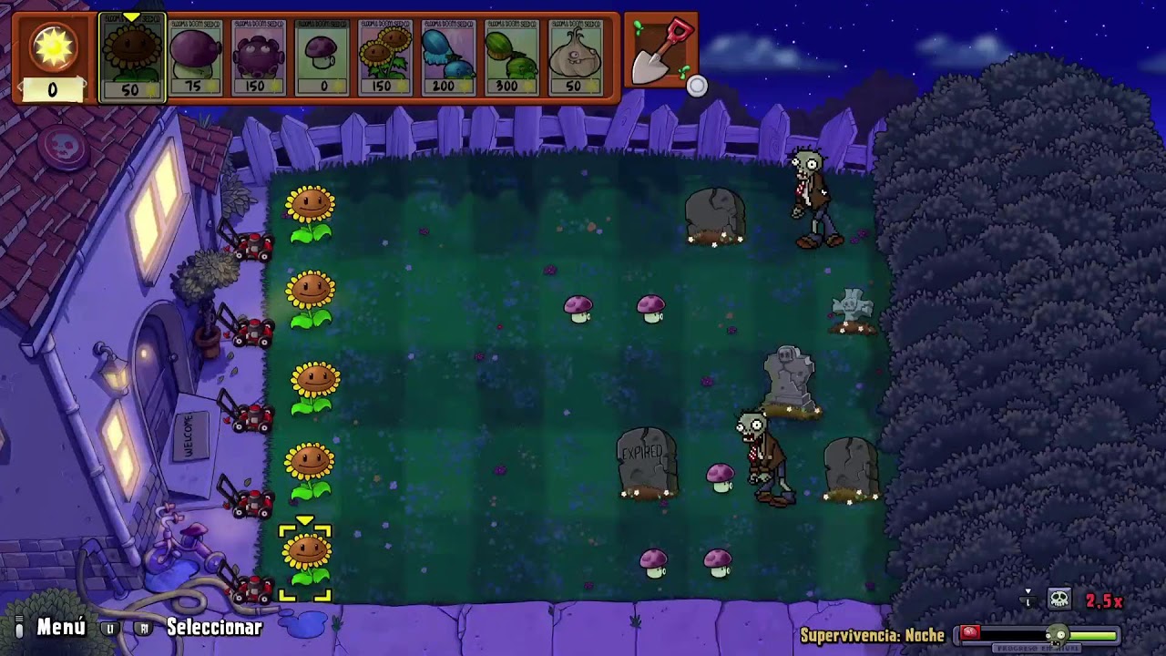 Jugando al terminando pvz replanted😄😎