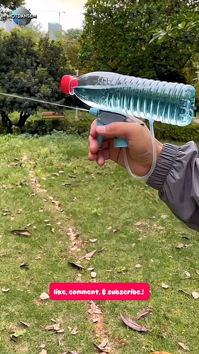 Cara buat pistol-pistolan air dari botol air mineral 😁#shorts #youtubeshorts #mainananak