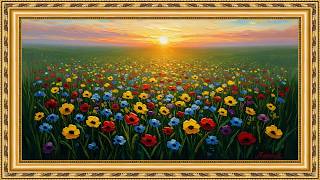 Relaxing Spring Season 4K | Gold Frame TV Art for Calm & Cozy Atmosphere