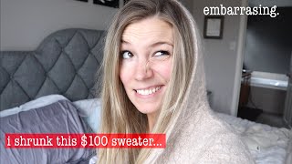 i shrunk my brand new $100 merino wool sweater. ‍♀