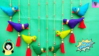 Beautiful bird wall hanging || how to make bird Wall Hanging with cloth || bird making ideas