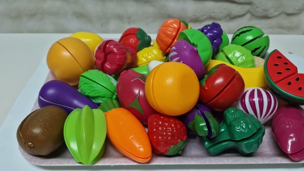 #1 SATISFYING ASMR SLICING FRUIT AND VEGGIES 