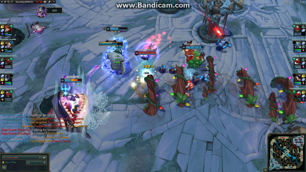 Fizz Snow URF 1v3 :3