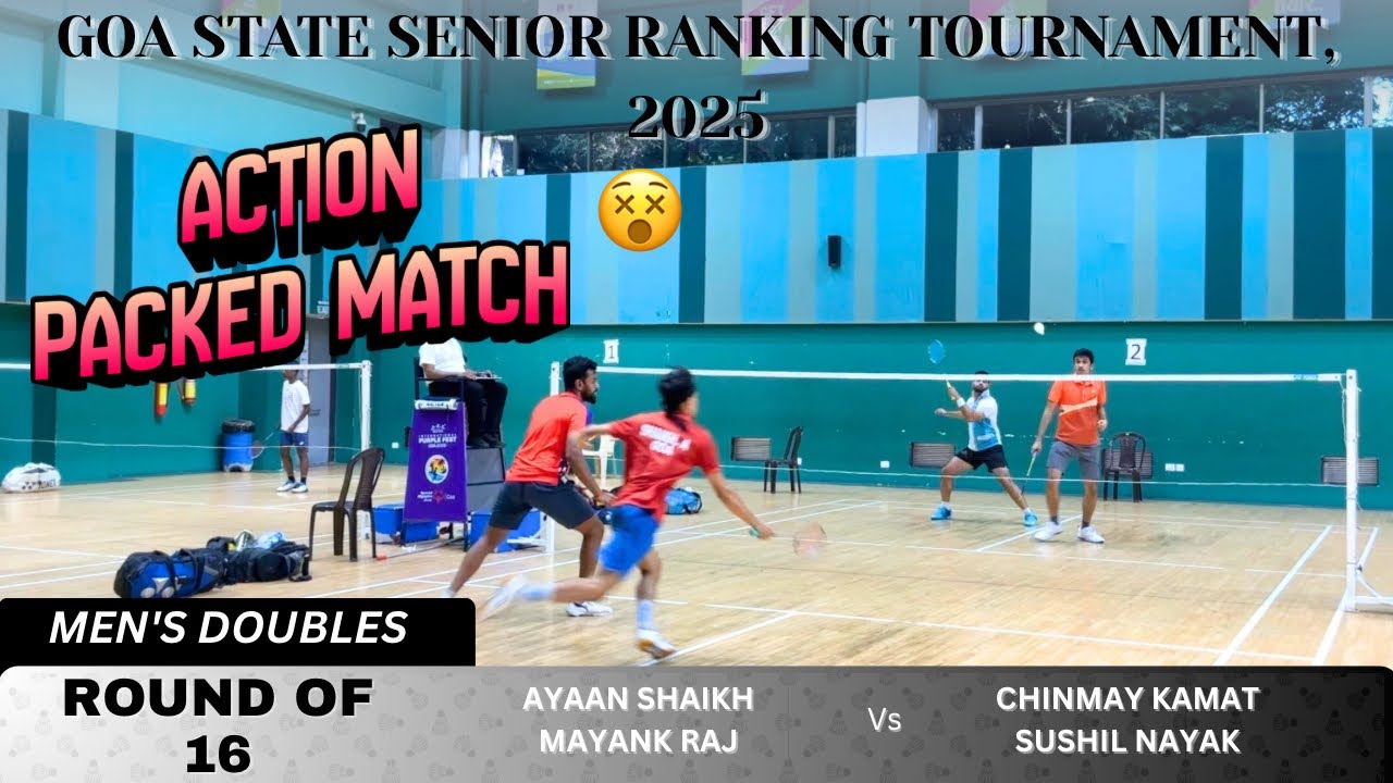 😳 What a Battle! | Mayank & Ayaan vs Chinmay & Sushil | MD Round of 16 | Goa Ranking 🏸