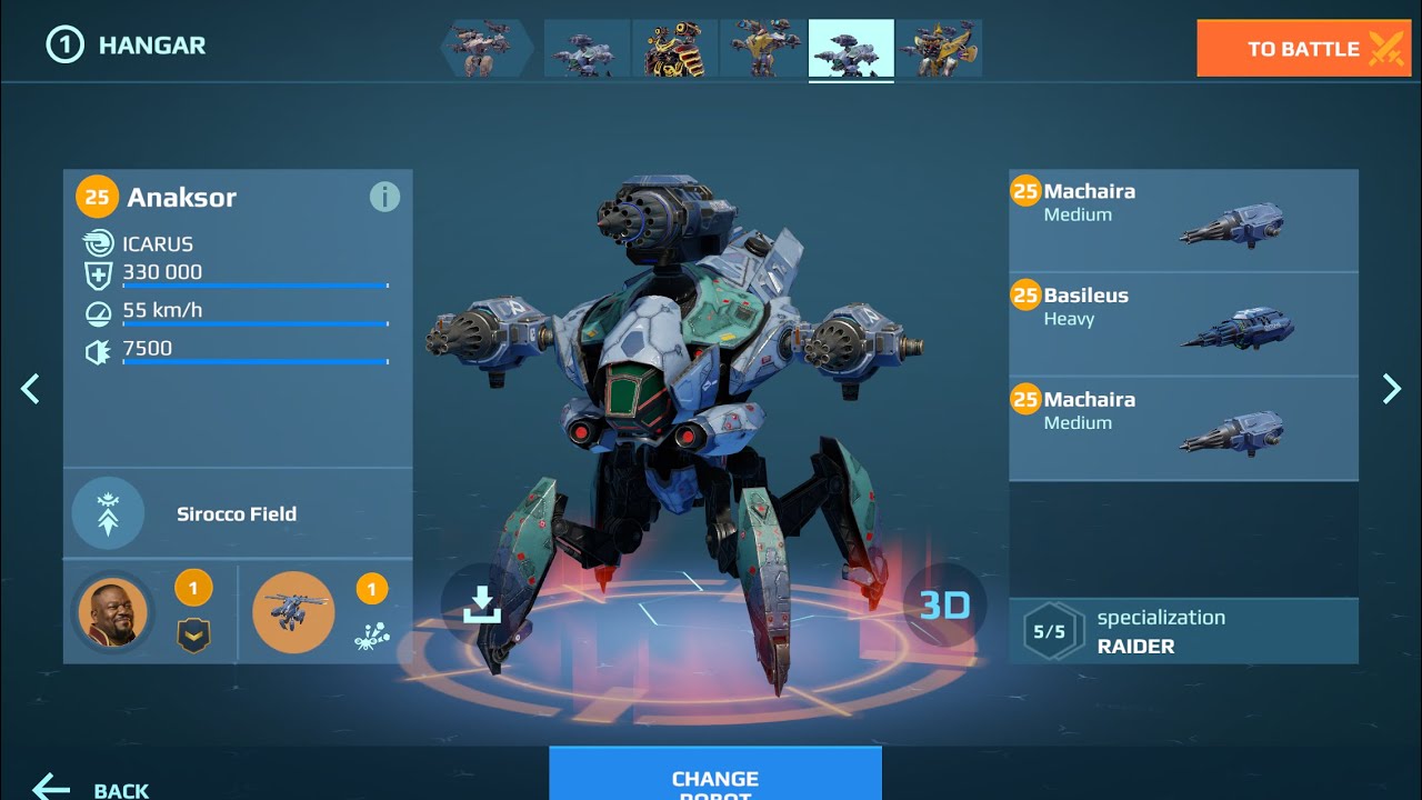 New robot Anaksor eats titans in test server war robots 