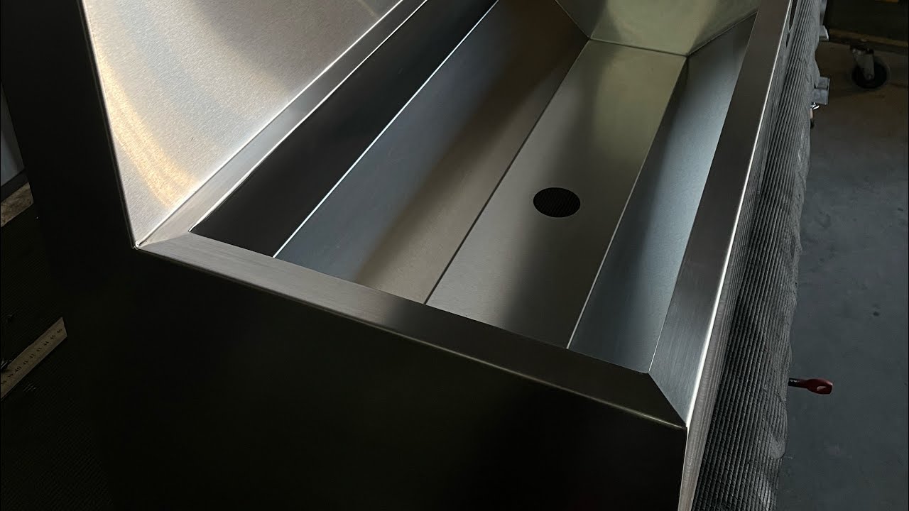 Stainless steel sink# How to satin stainless steel#metal fabricator