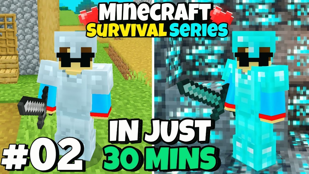 I Made DIAMOND ARMOUR In (Just 30 Min)😱| Minecraft PE Survival Series ...