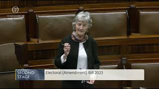 Catherine speaking on the Electoral (Amendment) Bill 2023.